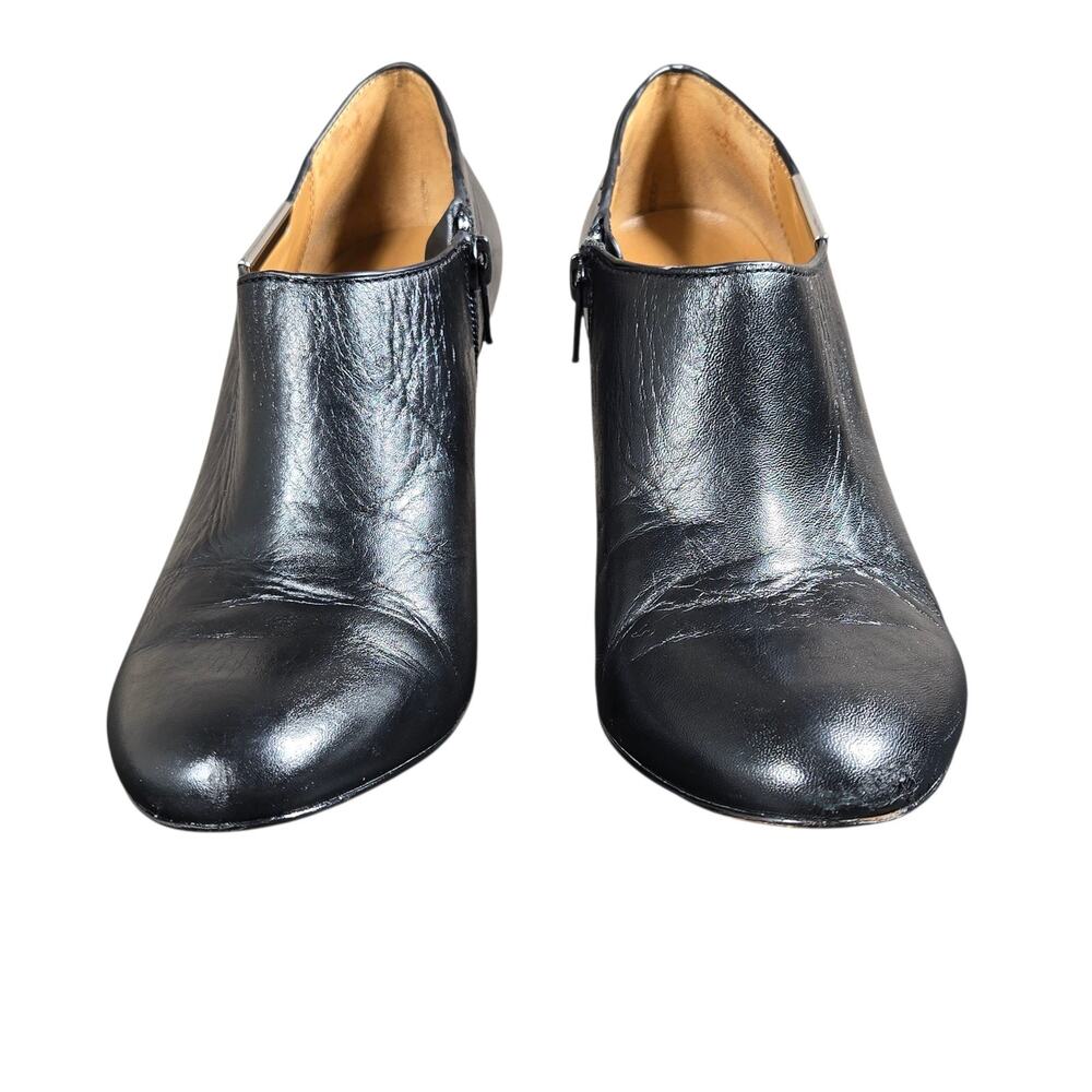 Coach Seneca Shoes Womens Size 6.5 Black Leather Booties Heels Zip Dressy - Picture 6 of 14